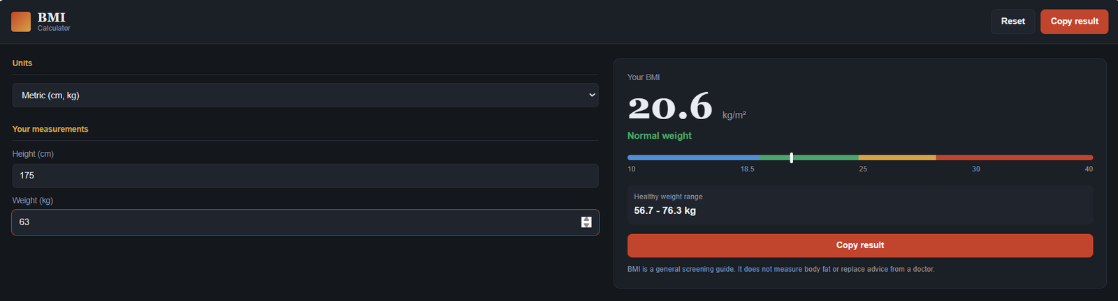 BMI Calculator